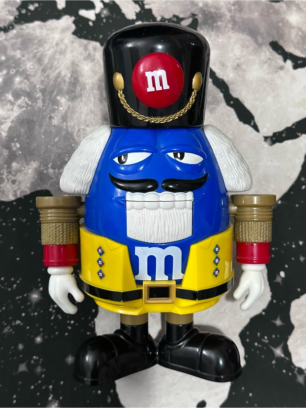 M&M Blue Nutcracker 10” Candy Dispenser